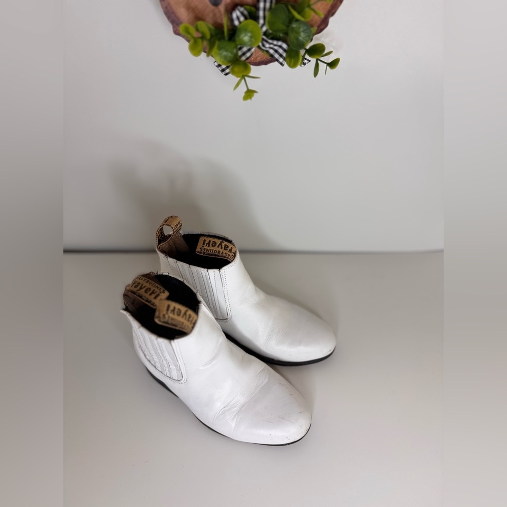 Harveys White Leather Boots